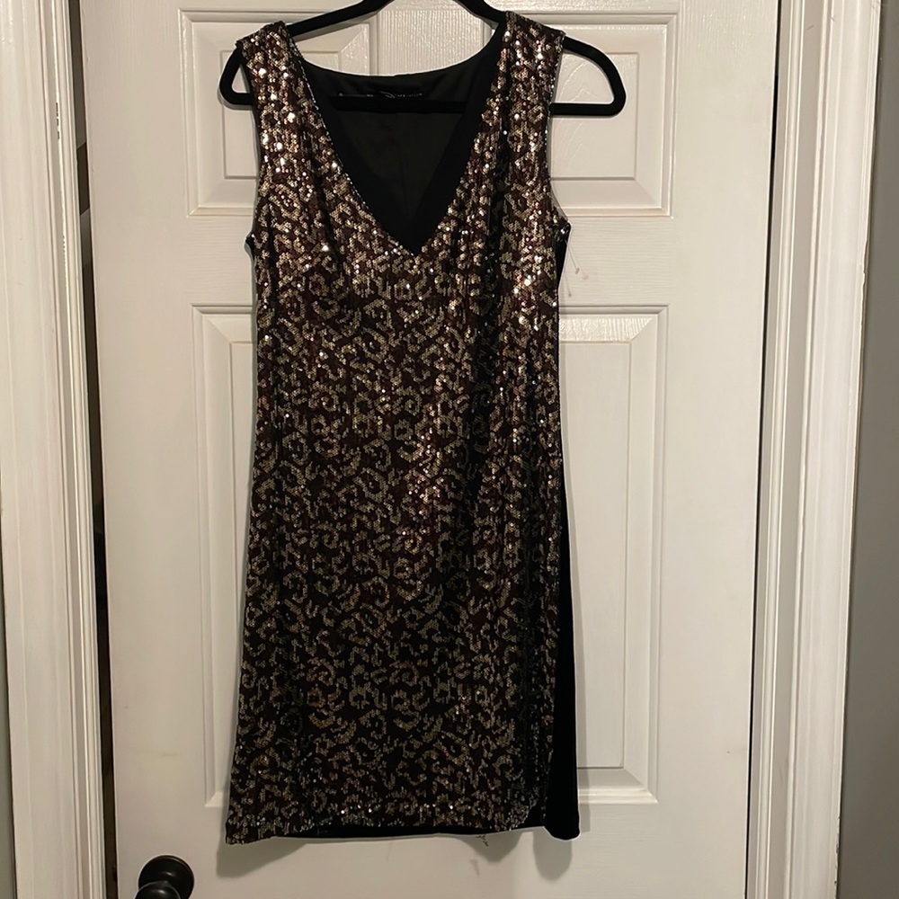 Sequin leopard dress